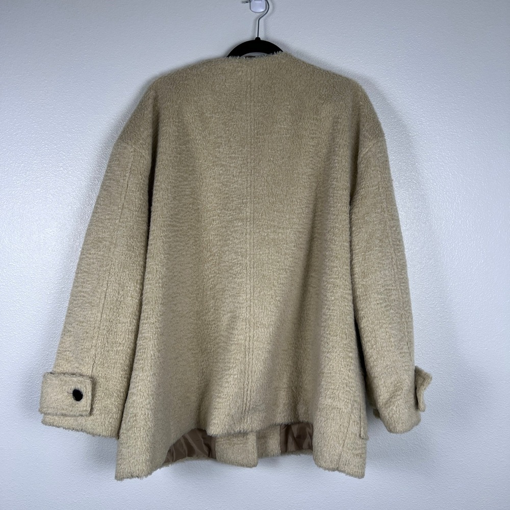 ASOS Women's Oversized‎ Duffle Coat Cream Sz L - Picture 7 of 7